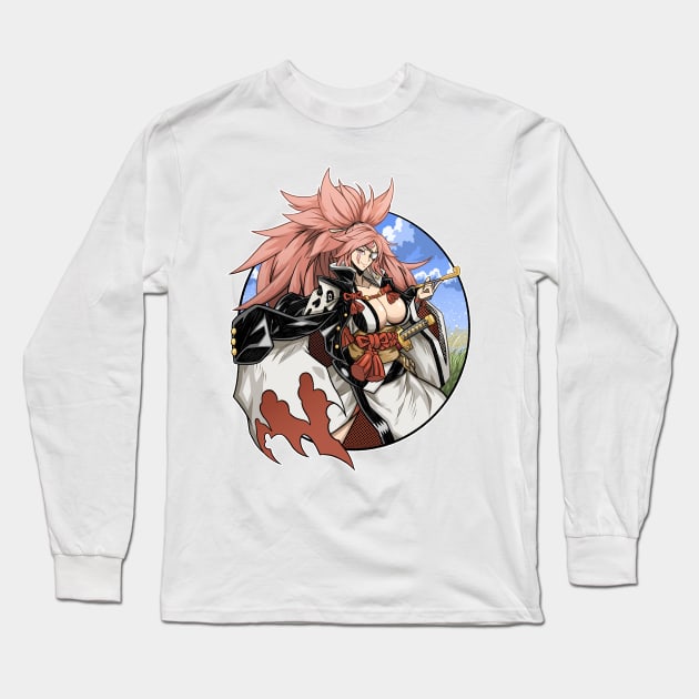 Baiken Guilty Gear Strive Long Sleeve T-Shirt by 1001 Artwork